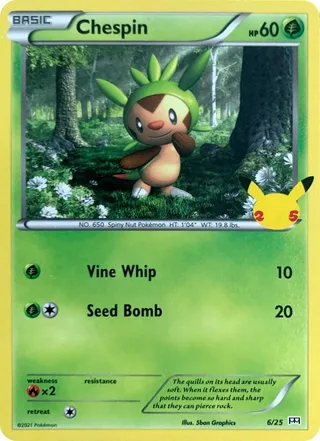 Chespin #6 · McDonald's Collection 2021 Pokémon card