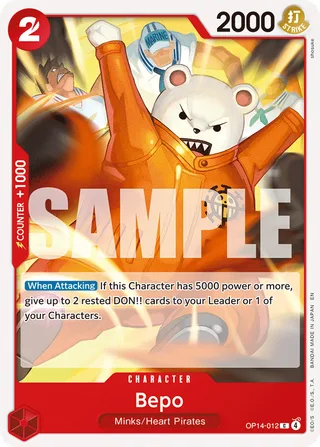 Bepo #OP14-012 · The Azure Sea's Seven One Piece card