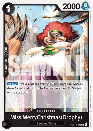 Miss.MerryChristmas(Drophy) #OP14-088 · The Azure Sea's Seven One Piece card