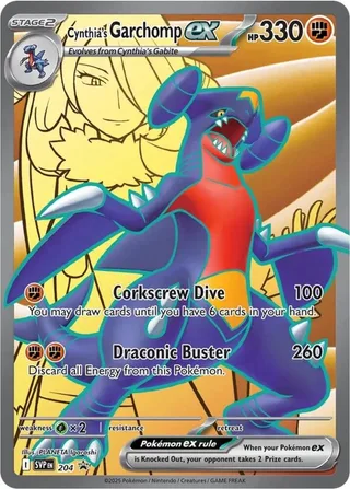 Cynthia's Garchomp ex #204 · SVP Black Star Promos Pokémon card