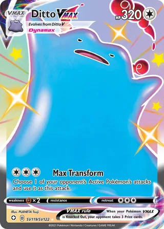 Ditto VMAX #SV119 · Shining Fates Shiny Vault Pokémon card