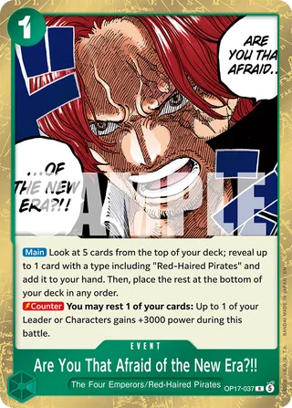 Are You That Afraid of the New Era?! #OP17-037 · The World's Strongest Warriors One Piece card