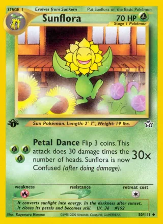 Sunflora #50 · Neo Genesis Pokémon card