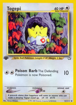 Togepi #51 · Neo Genesis Pokémon card
