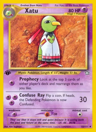 Xatu #52 · Neo Genesis Pokémon card