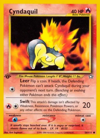 Cyndaquil #56 · Neo Genesis Pokémon card