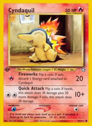 Cyndaquil #57 · Neo Genesis Pokémon card