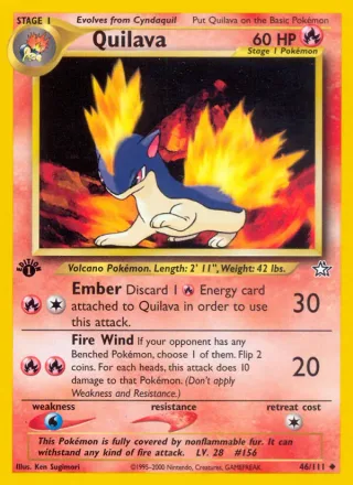 Quilava #46 · Neo Genesis Pokémon card