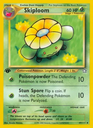 Skiploom #49 · Neo Genesis Pokémon card