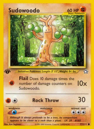 Sudowoodo #77 · Neo Genesis Pokémon card