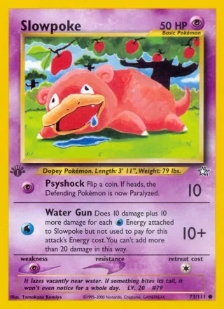 Slowpoke #73 · Neo Genesis Pokémon card