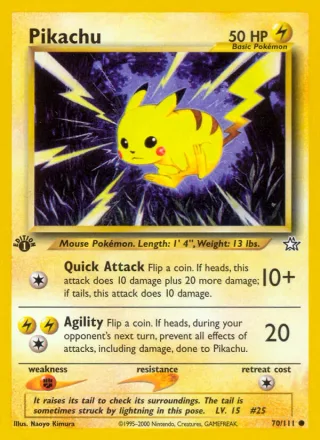 Pikachu #70 · Neo Genesis Pokémon card