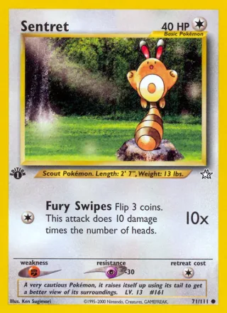 Sentret #71 · Neo Genesis Pokémon card
