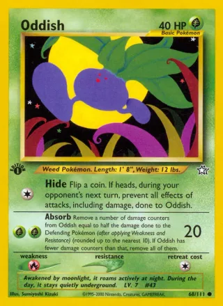 Oddish #68 · Neo Genesis Pokémon card