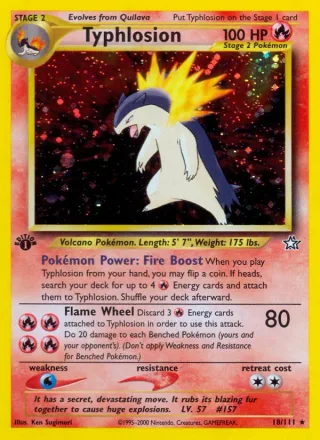 Typhlosion #18 · Neo Genesis Pokémon card