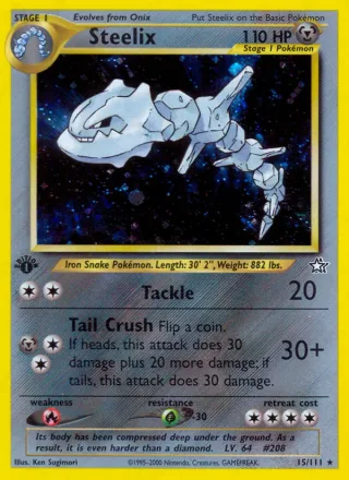Steelix #15 · Neo Genesis Pokémon card