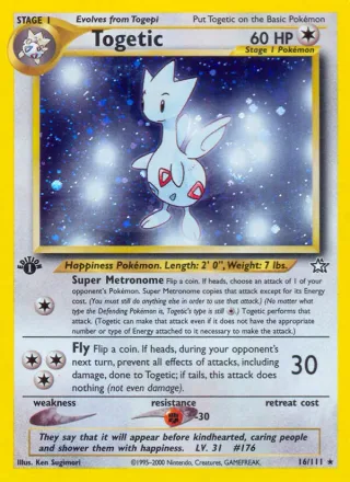 Togetic #16 · Neo Genesis Pokémon card
