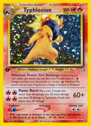 Typhlosion #17 · Neo Genesis Pokémon card