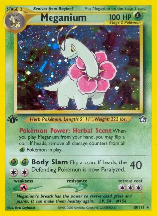Meganium #10 · Neo Genesis Pokémon card