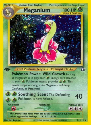 Meganium #11 · Neo Genesis Pokémon card