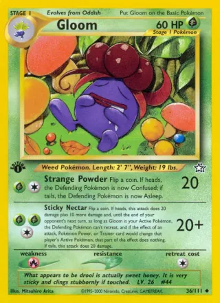 Gloom #36 · Neo Genesis Pokémon card