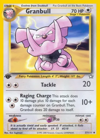 Granbull #37 · Neo Genesis Pokémon card