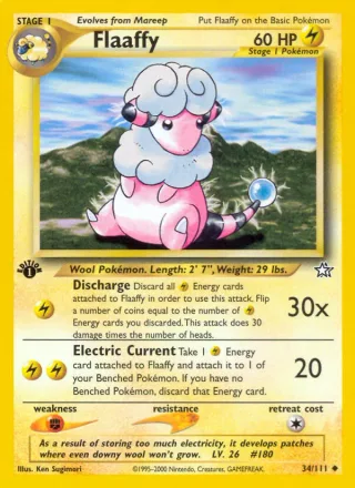 Flaaffy #34 · Neo Genesis Pokémon card
