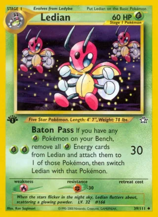Ledian #39 · Neo Genesis Pokémon card