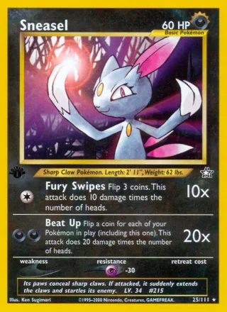 Sneasel #25 · Neo Genesis Pokémon card