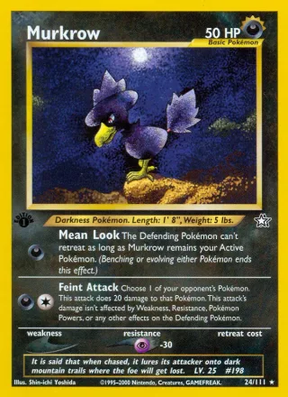 Murkrow #24 · Neo Genesis Pokémon card