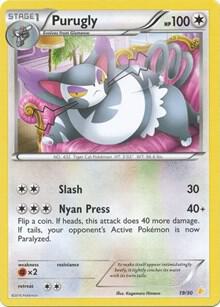 Purugly #19 · XY trainer Kit (Pikachu Libre) Pokémon card