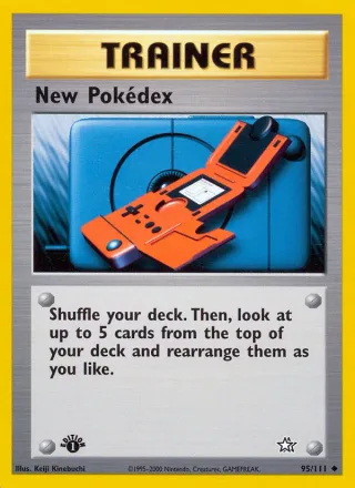 New Pokédex #95 · Neo Genesis Pokémon card