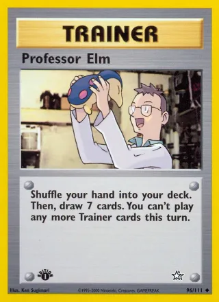 Professor Elm #96 · Neo Genesis Pokémon card