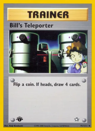 Bill's Teleporter #91 · Neo Genesis Pokémon card