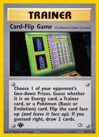Card-Flip Game #92 · Neo Genesis Pokémon card