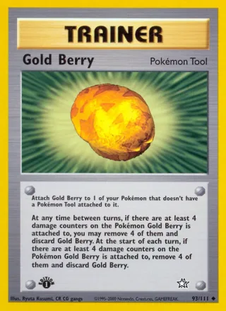 Gold Berry #93 · Neo Genesis Pokémon card