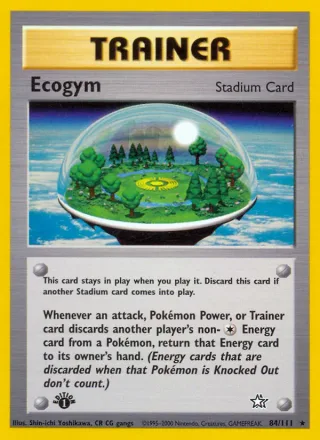 Ecogym #84 · Neo Genesis Pokémon card