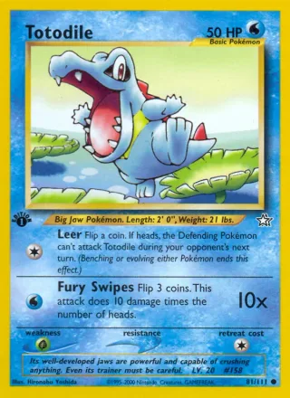Totodile #81 · Neo Genesis Pokémon card