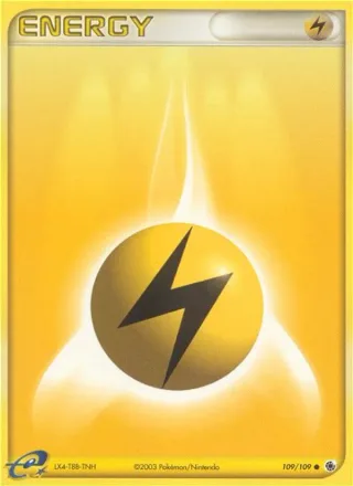 Lightning Energy #109 · Ruby & Sapphire Pokémon card