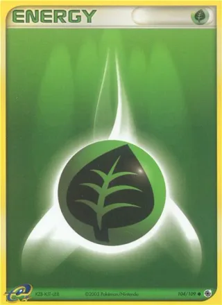 Grass Energy #104 · Ruby & Sapphire Pokémon card
