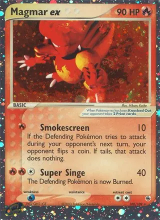 Magmar ex #100 · Ruby & Sapphire Pokémon card