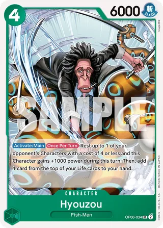 Hyouzou #OP06-034 · Wings of the Captain Pre-Release Cards One Piece card