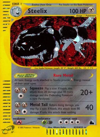 Steelix #H29 · Skyridge Pokémon card