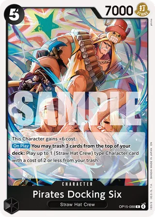 Pirates Docking Six #OP15-088 · Adventure on Kami's Island One Piece card