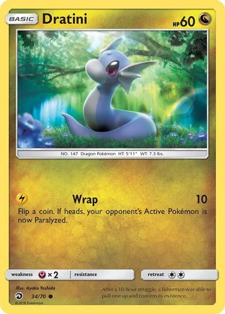 Dratini #34 · Dragon Majesty Pokémon card