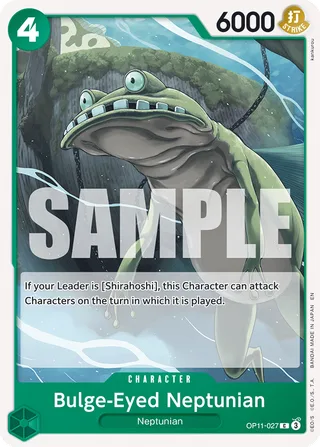 Bulge-Eyed Neptunian #OP11-027 · A Fist of Divine Speed Release Event Cards One Piece card