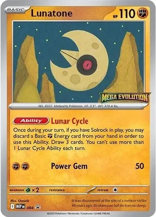 Lunatone #004 · MEP Black Star Promos Pokémon card