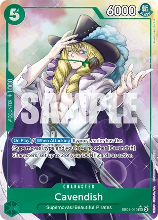 Cavendish (Alternate Art) #EB01-012-alternate-art · Extra Booster: Memorial Collection One Piece card