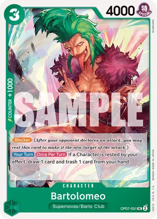 Bartolomeo #OP07-031 · 500 Years in the Future Pre-Release Cards One Piece card