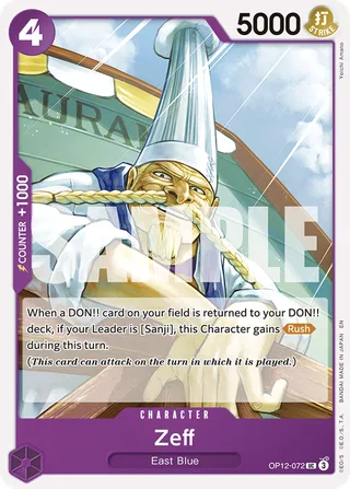 Zeff #OP12-072 · Legacy of the Master One Piece card